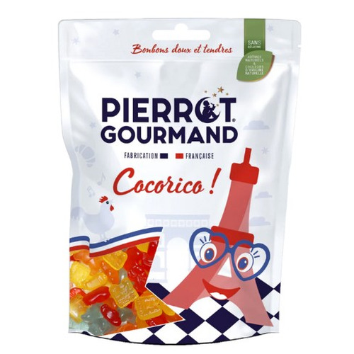 Sachet refermable Cocorico 100g Pierrot Gourmand