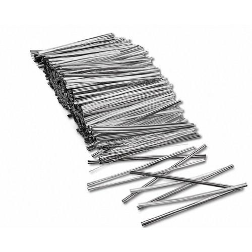 Attaches Twist Argent 6 x 90 mm – Lot de 2000 Liens de Fermeture pour Sacs, Sachets et Emballages Alimentaires