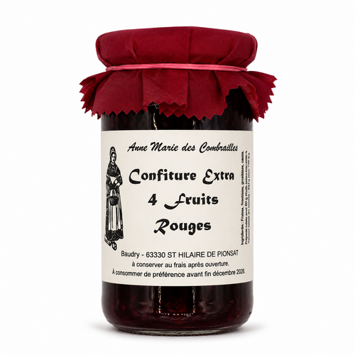 Confitures 4 Fruits Rouges 370 g Baudry