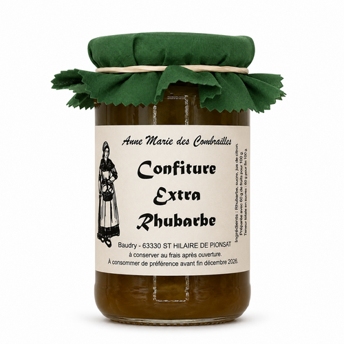 Confiture de rhubarbe 370 g Baudry