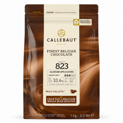 Chocolat au lait de couverture Callebaut N°823 – 33,6 % de cacao – Callets 1 kg