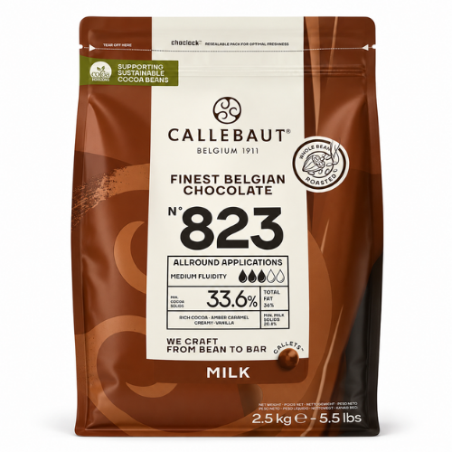 Chocolat au lait de couverture Callebaut N°823 – 33,6 % de cacao – Callets 2,5 kg