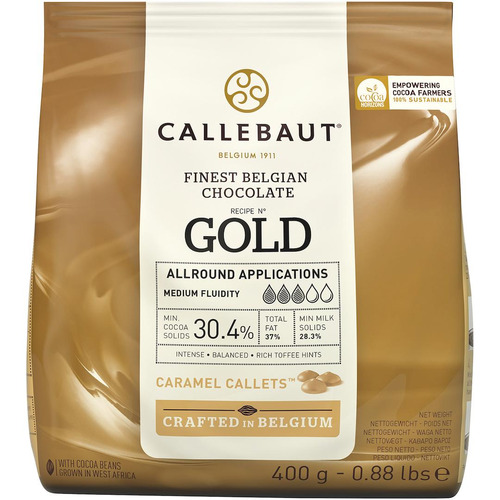 Chocolat de couverture Gold caramel 400GR Barry Callebaut
