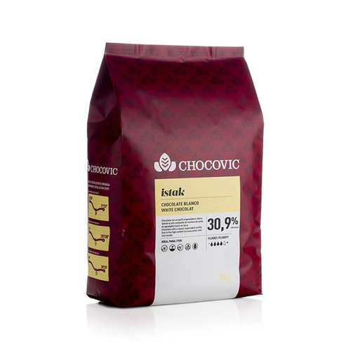 Chocolat de couverture ISTAK blanc cacao 30,9% 5 kG Chocovic