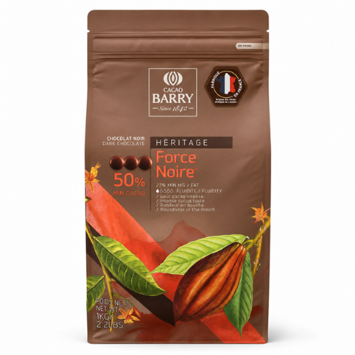 Chocolat noir Force Noire 50 % Cacao Barry – Pistoles 1 kg