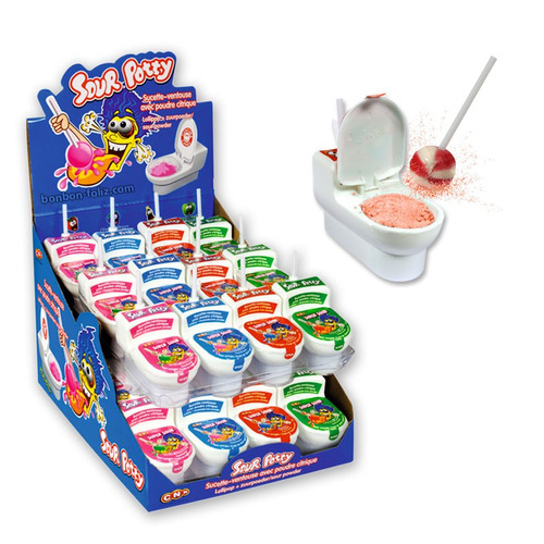 Display de 24 sucettes Sour Potty Funny Candy
