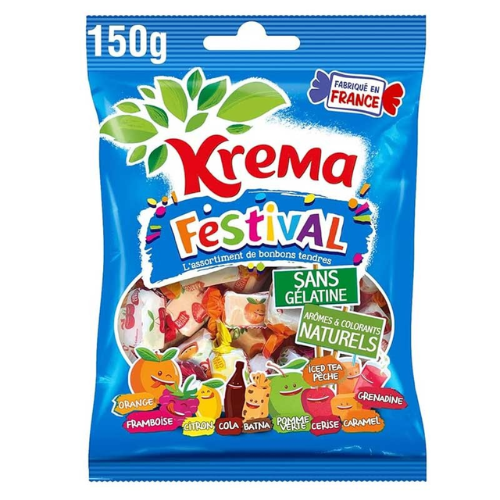 Krema Festival 150g – Bonbons tendres sans gélatine