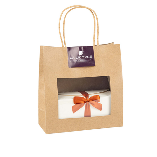 Sac Kraft + Ballotin assortiment de chocolat Chevaliers d'Argouges 180g