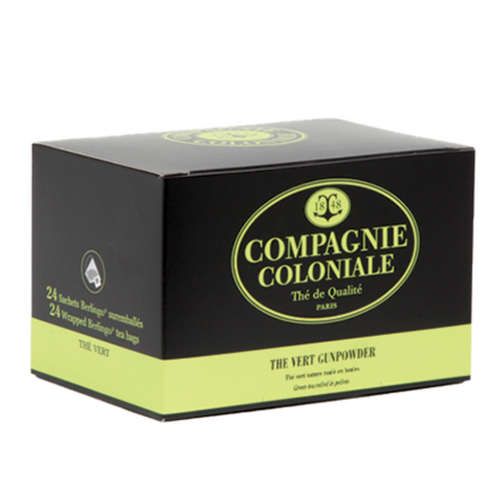 Compagnie & Co - Thé Vert Gunpowder - Boîte de 24 sachets suremballés 50 g
