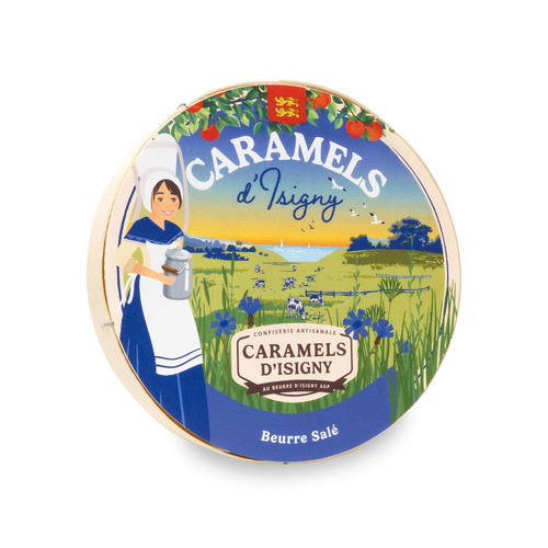 Boîte en bois Caramels d'Isigny au beurre salé – 150 g