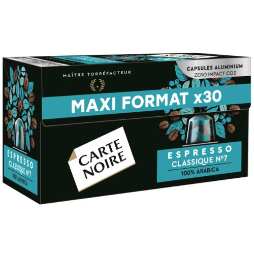 Espresso classique intensité 7 Carte Noire - 30 capsules compatibles Nespresso Original