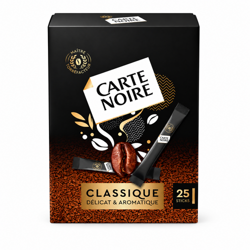 Carte Noire Soluble Classique - boîte de 25 sticks (45 g)