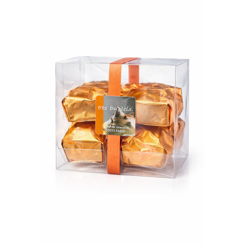 Boîte transparente de 6 marrons glacés