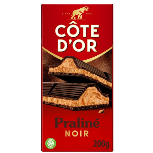Tablette Praliné Noir 200g Côte d'Or