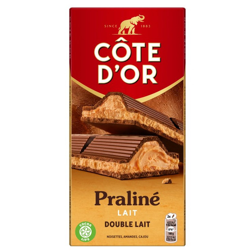 Tablette Praliné Double Lait 200g Côte d'Or