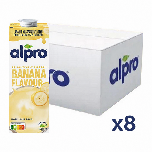 Boisson végétale soja banane Alpro 1L – Carton de 8