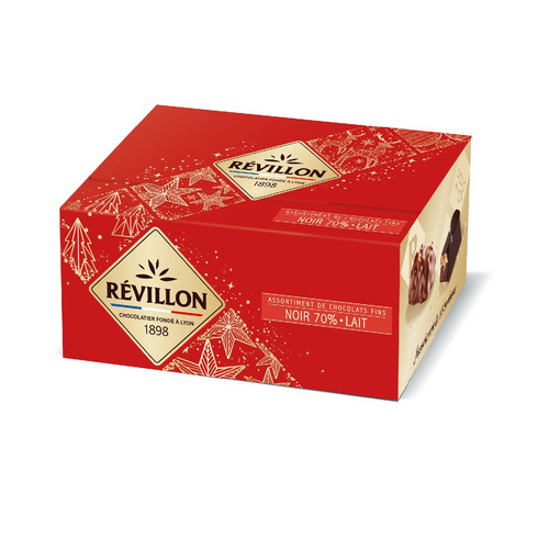 Assortiment de chocolats noir et lait Révillon 160gr