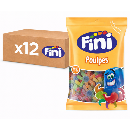 Carton de 12 sachets de 90 g Bonbons Poulpes Gélifiés Halal Fini