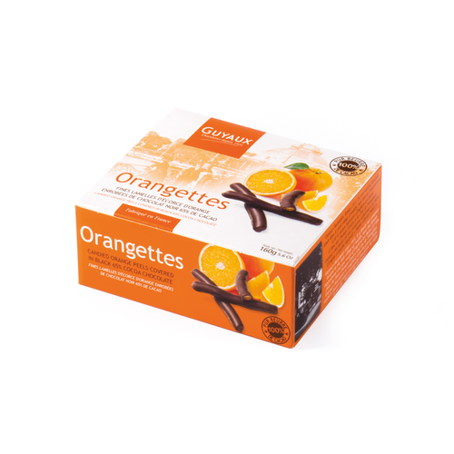 Ballotin orangettes chocolat noir 160 g Guyaux