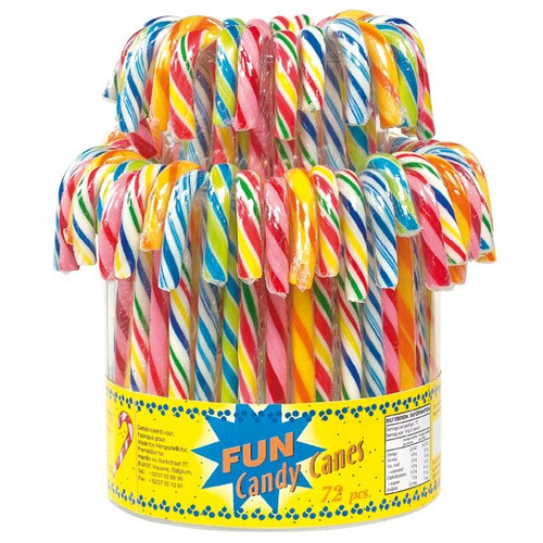 Tubo de 72 Candy Canes aux fruits 1kg