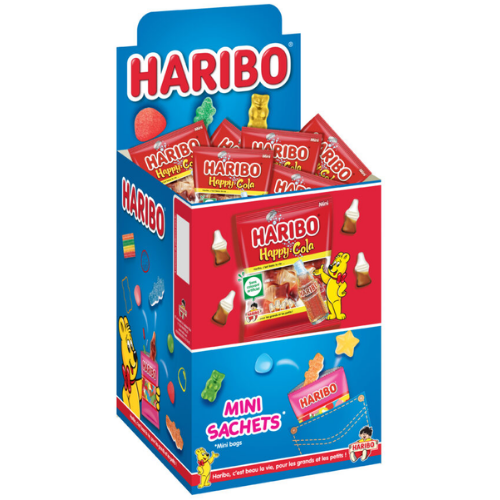 Boite 30 sachets Happy Cola 40gr Haribo