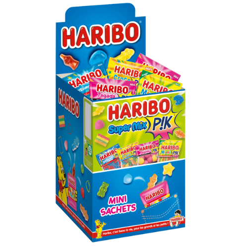 Boite 36 sachets SuperMix Pik 40gr - assortiement de sachets Pik Haribo