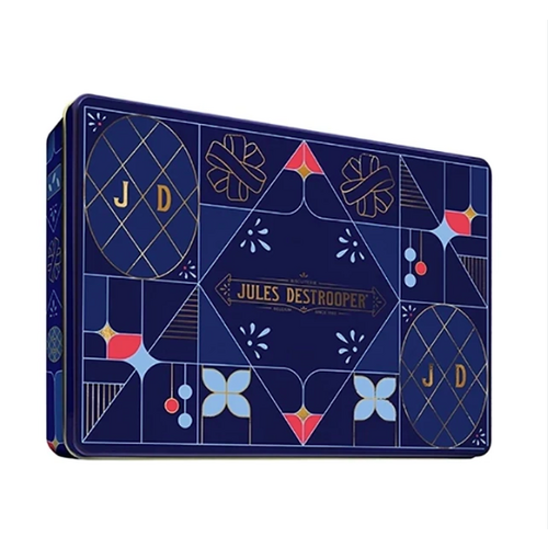 Boîte métal Jules' Gift Tin 350g – assortiment de croquants aux amandes et galettes fines au beurre