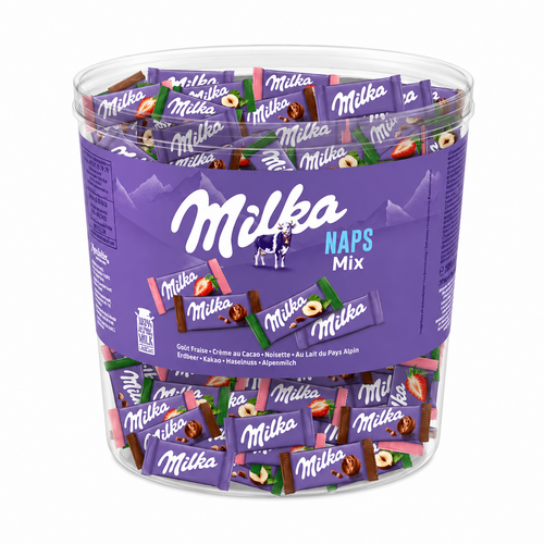 Bac de napolitains Milka assortis 1 kg