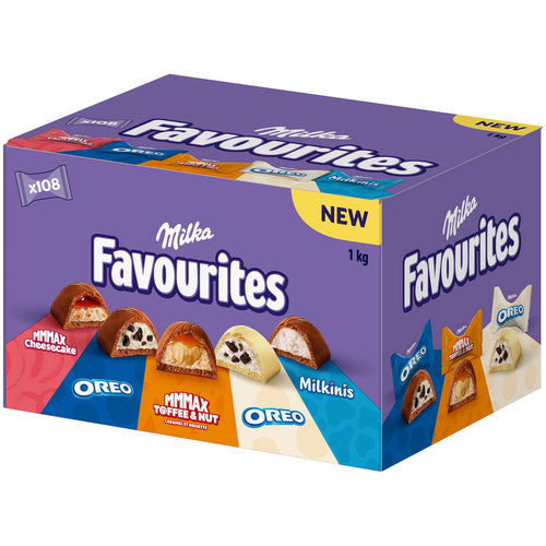 Boîte 1 kg Milka Favourites Bouchées Assorties
