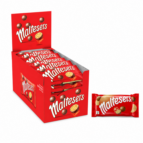 Maltesers – Billes croustillantes au chocolat au lait 37 g – Boîte de 25 sachets