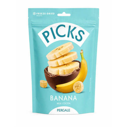 Sachet 90g Banane enrobée de chocolat - Picks