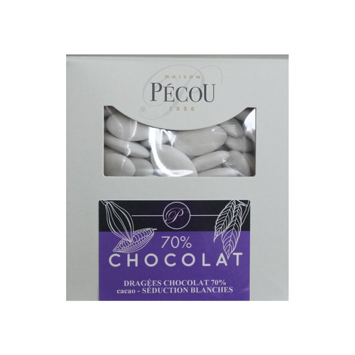 Dragées au chocolat blanc 1kg Pécou