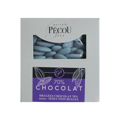 Dragées au chocolat bleu 1kg Pécou