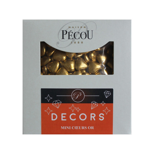 Mini cœurs au chocolat or 1kg Pécou