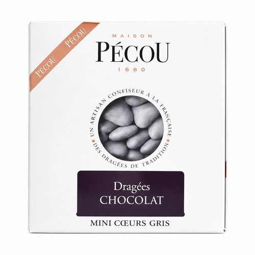 Mini cœurs au chocolat gris 1kg Pécou