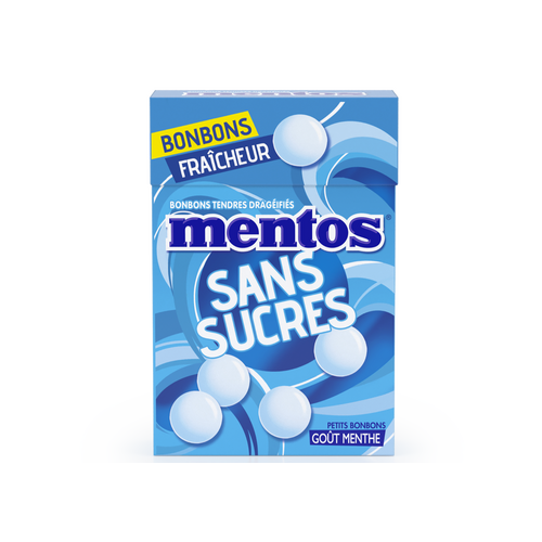 Boîte de 20 paquets de chewing-gum Mentos Peppermint sans sucre