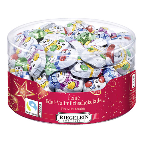 Tubo 400 g mini bonhommes de neige fourrés crème de lait RIEGELEIN