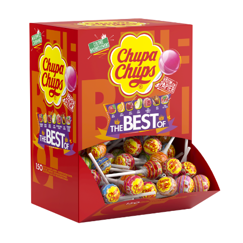 Tubo de 150 sucettes Best Of 1,3 kg Chupa Chups