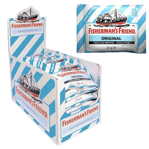 Carton de 24 sachets Fisherman's Friend bleu 25 g