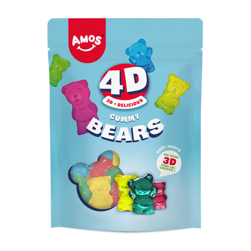 Amos Gummy Bears 4D 120 g