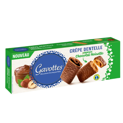 Etui Crêpe Dentelle 18 pcs chocolat au lait noisette 90 g Gavottes