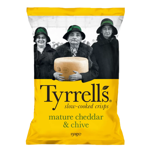 Chips cheddar et ciboulette Tyrrells 150 g