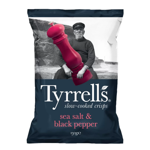 Chips sel de mer et poivre noir Tyrrells 150 g