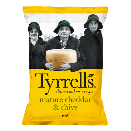 Chips cheddar et ciboulette 40 g Tyrrells