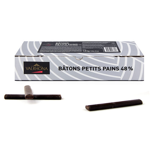 Bâton petit pain, chocolat noir valrhona 1.6Kg 48%