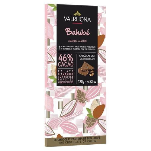 Tablette Bahibé amandes 120 g Valrhona