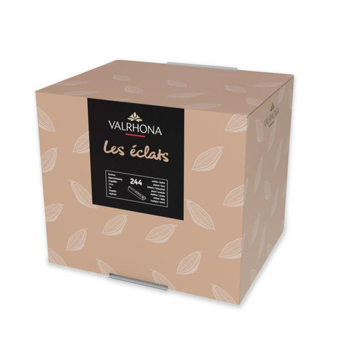 Boîte Les Éclats chocolat noir Andoa Bio 70% 1 kg Valrhona, env. 244 pièces