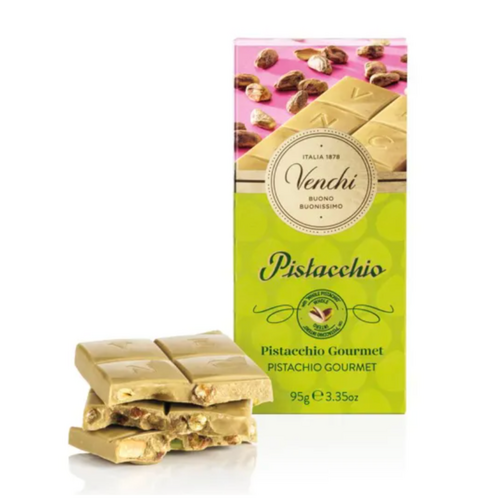 Tablette chocolat blanc Pistacchio Gourmet 95 g Venchi