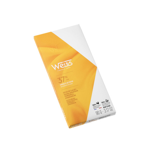 Tablette de chocolat au lait entier 37% 90 g Weiss